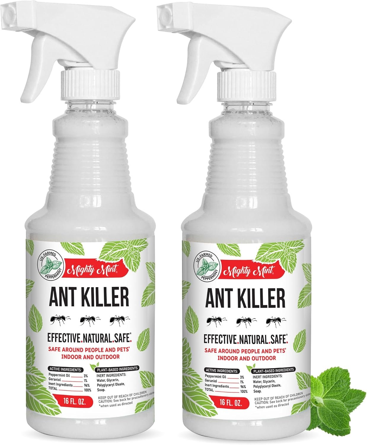 Mighty Mint Peppermint Oil Ant Killer Spray, 16 oz, Pack of 2