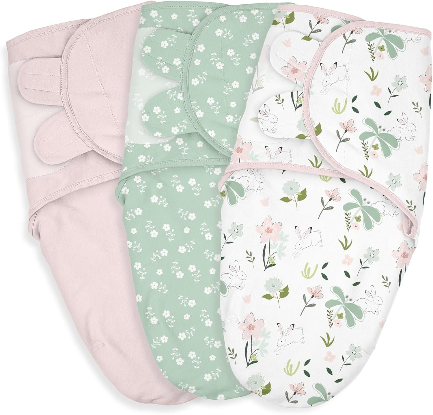 Baby Swaddle Sleep Sack 3 Pack, Organic Cotton Baby Swaddle Wrap 0-3 Months