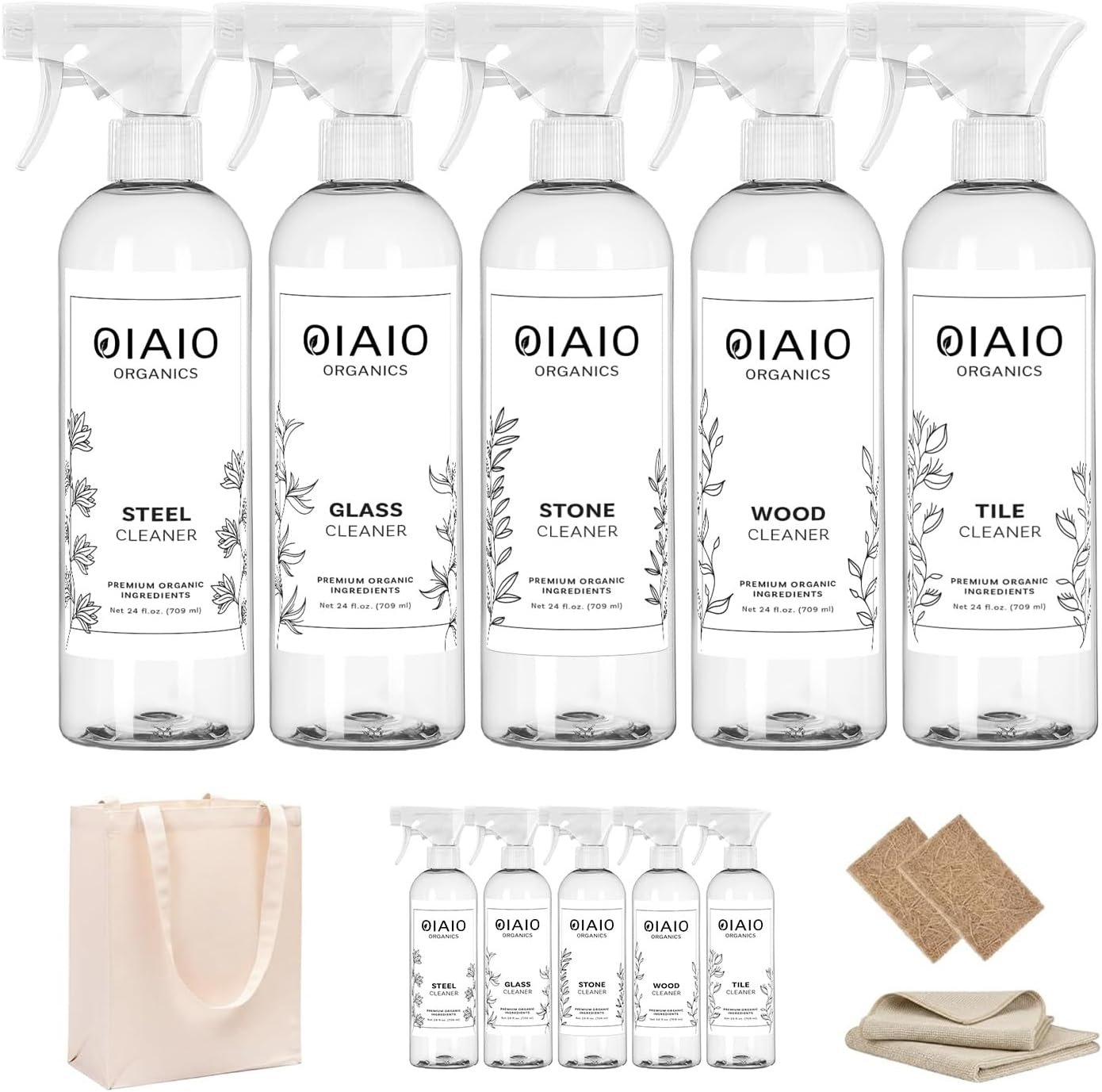 Non-Toxic Household Cleaner 5pk Collection – Natural Organic Ingredients