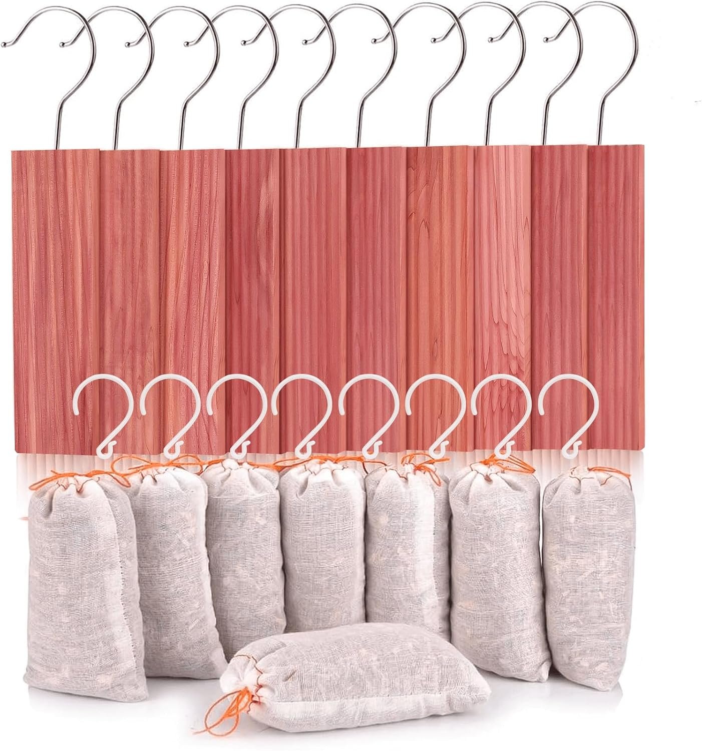 Homode Cedar Blocks, Cedar Hang Ups for Clothes Storage, 18 Pack