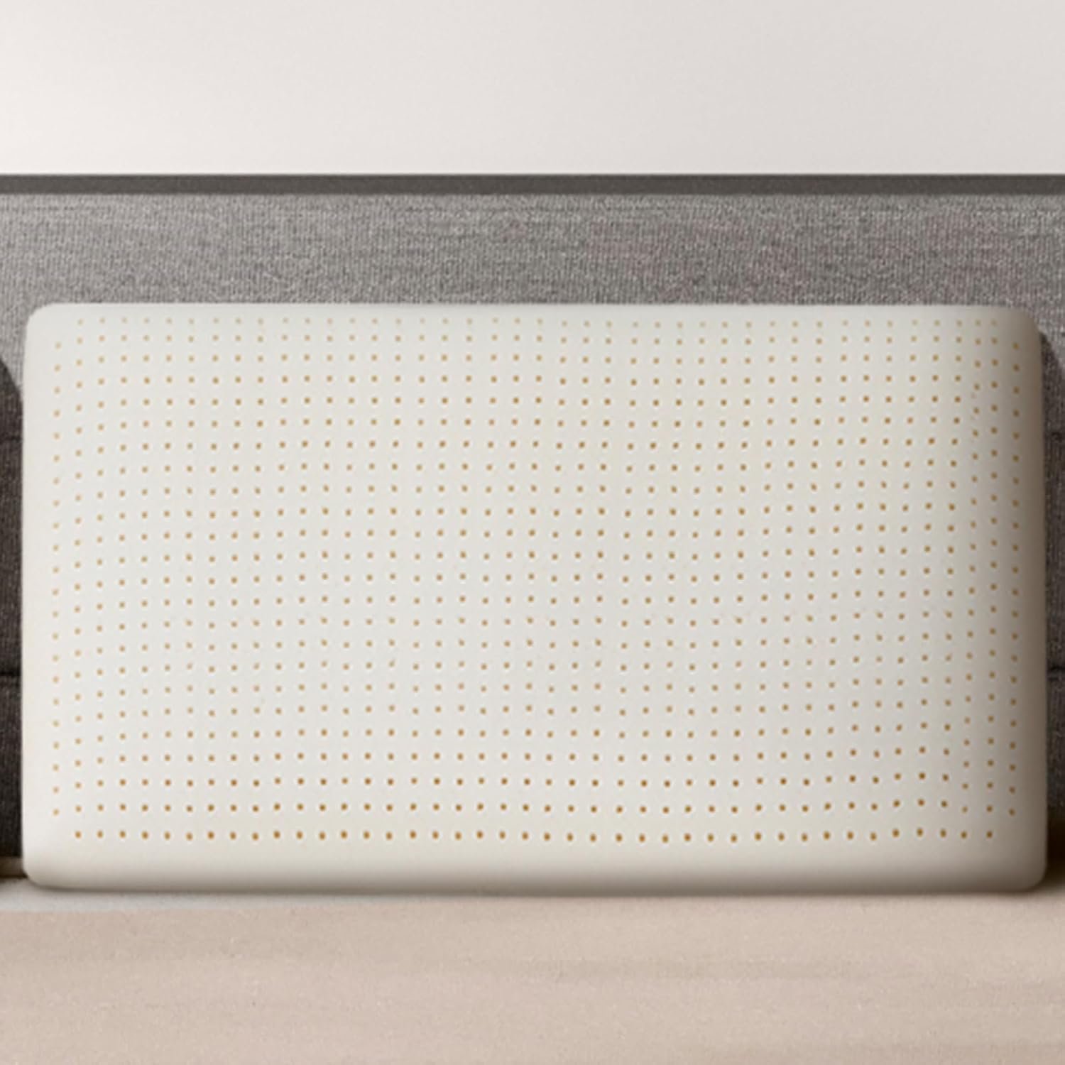 Natural Talalay Latex Pillow, Bed Pillow for Neck Pain Relief, Breathable Cooling Pillow with 100% Cotton Cover, Oeko-TEX Certified Support for Side, Back Sleepers (1, Queen (Mid Loft))