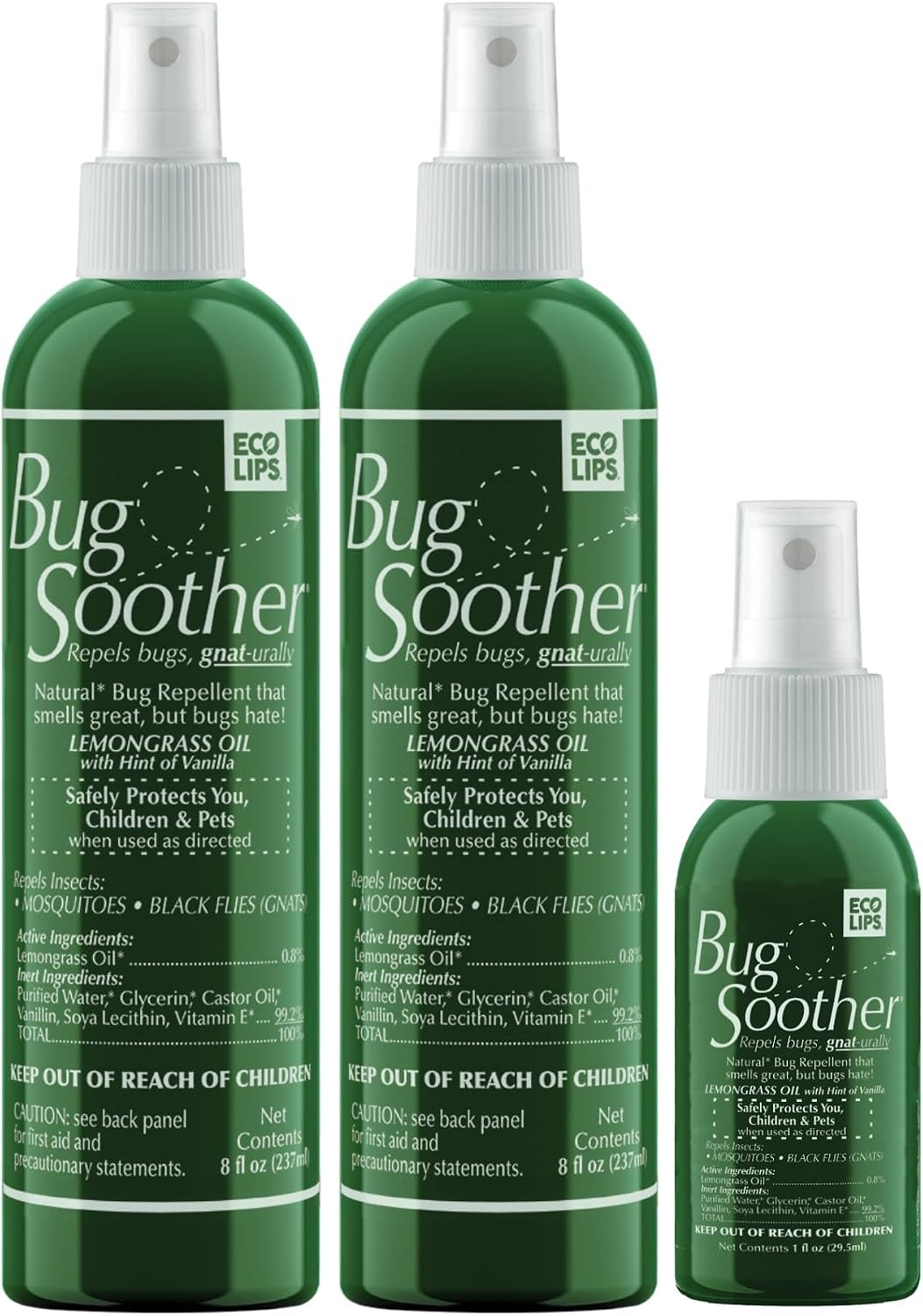 Bug Soother Natural Insect Repellent Spray, DEET-Free 8 oz. (2 Count)
