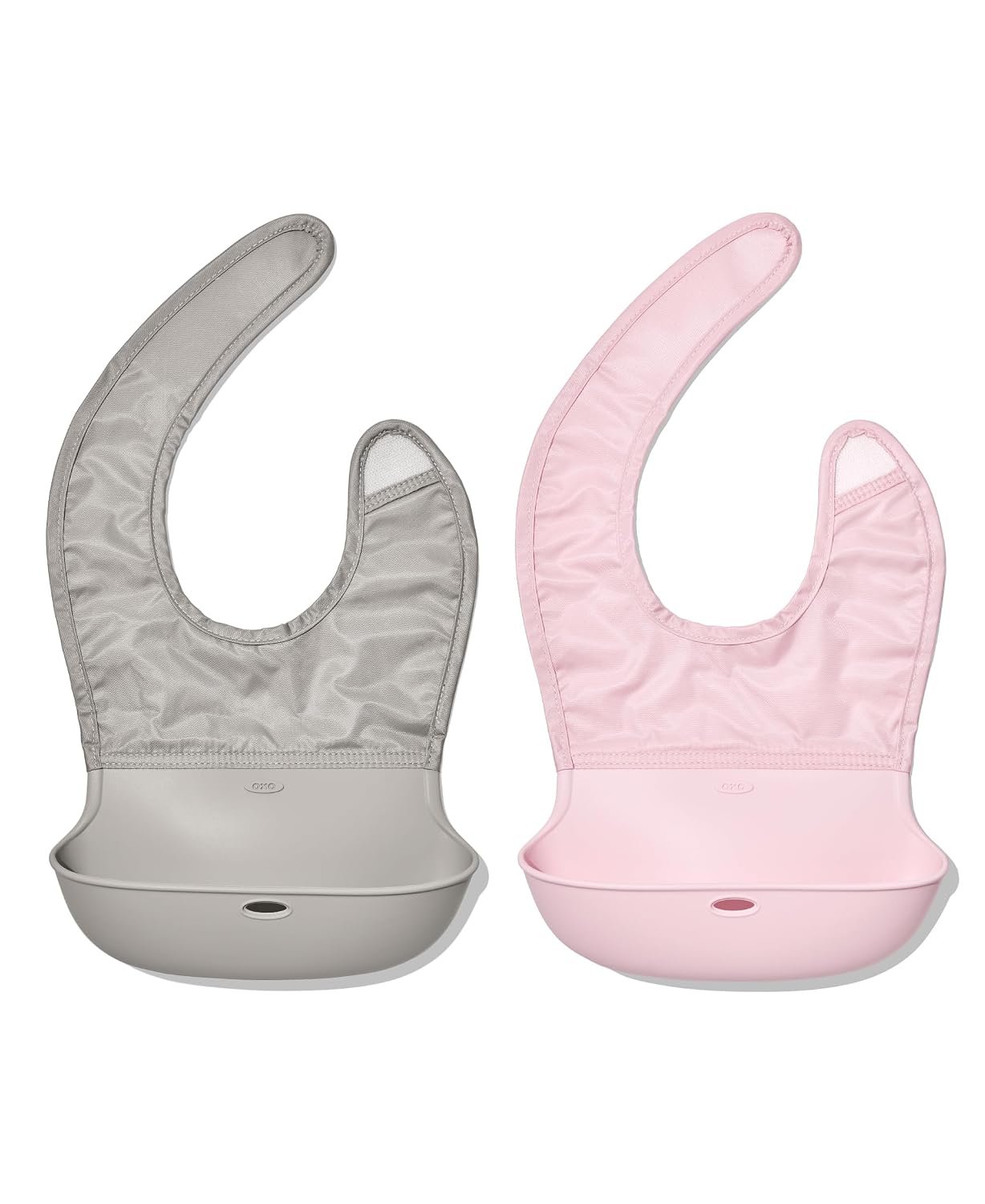 OXO Tot Roll-Up Bib, 2-Pack, Drizzle, Blossom