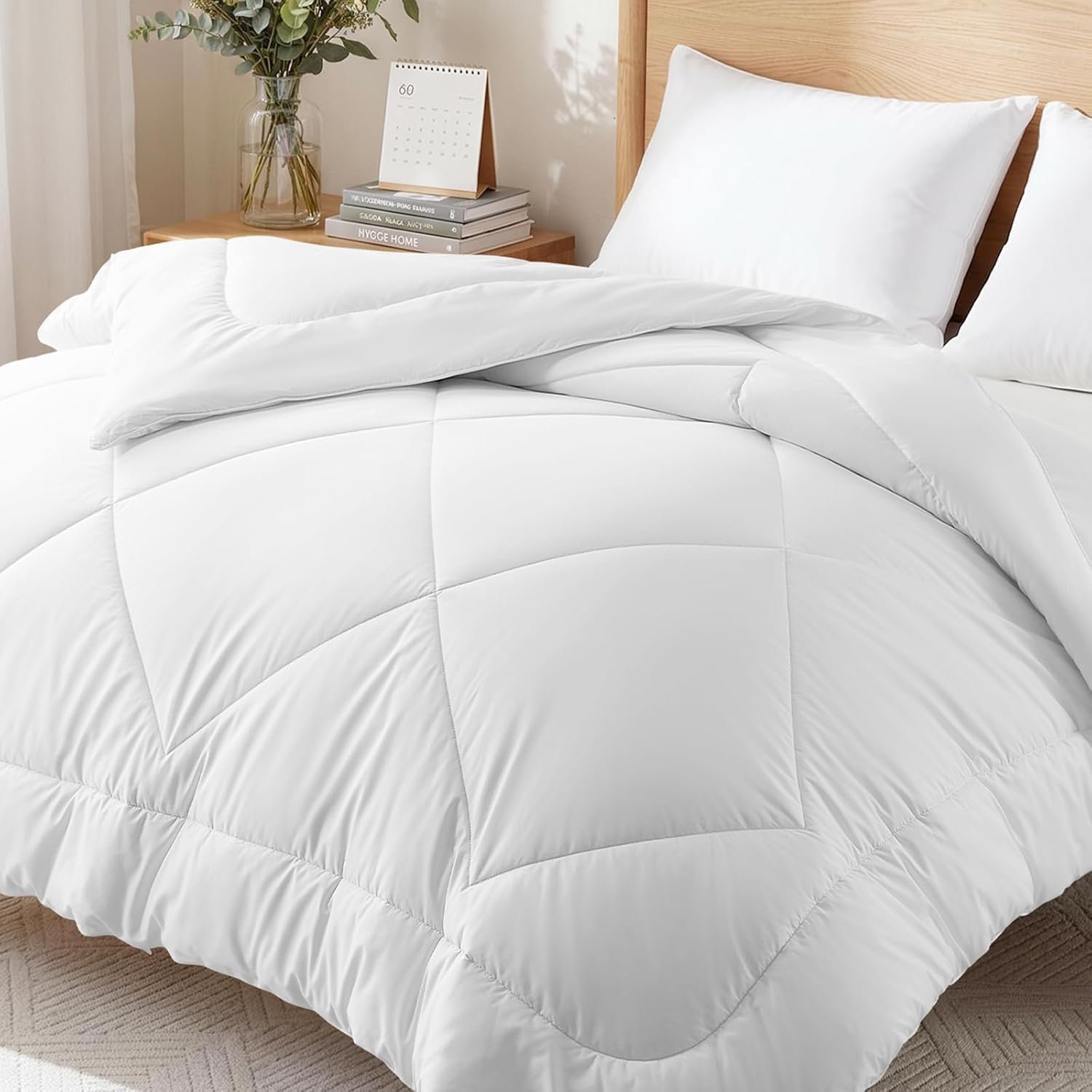 COHOME All-Season Queen Size Quilted Wool Comforter Duvet Insert