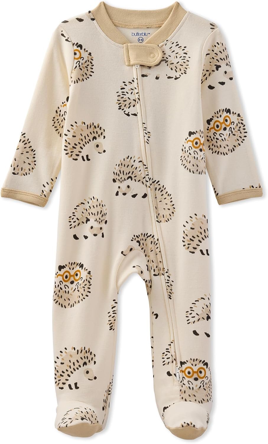 Butterblu Scout Sleep & Play 100% Organic Cotton Footed Zip Front PJs