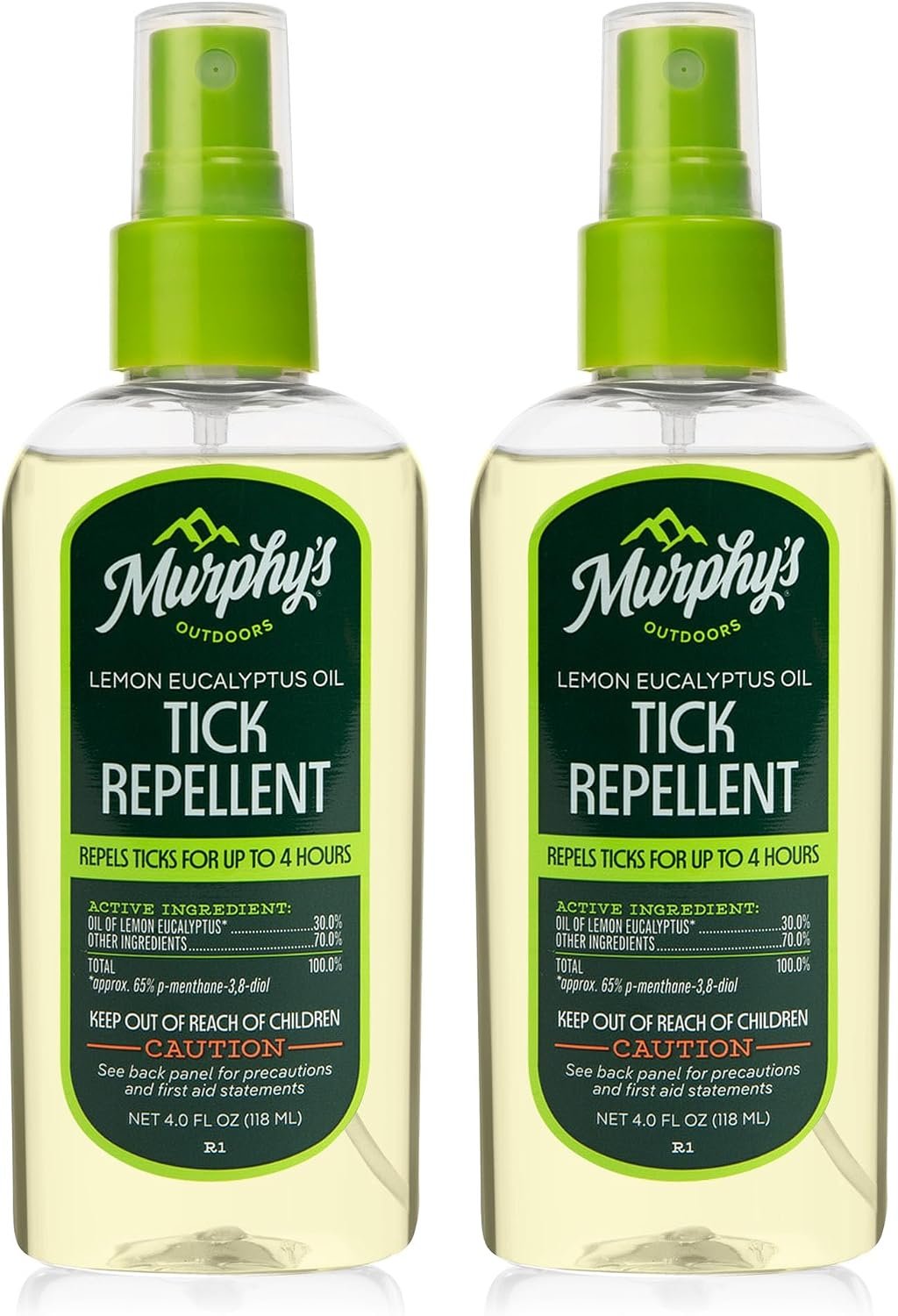 Murphy’s Naturals Tick Repellent Spray, Plant-Based, 4 fl oz (Pack of 2)