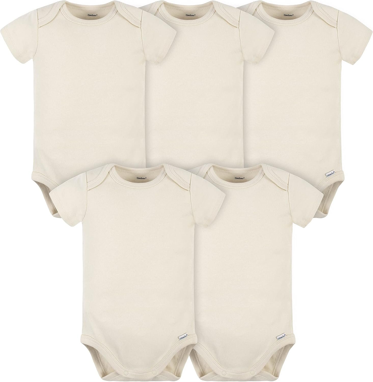 Gerber Baby Boys & Girls 5-Pack Premium Soft Cotton Bodysuits Onesies