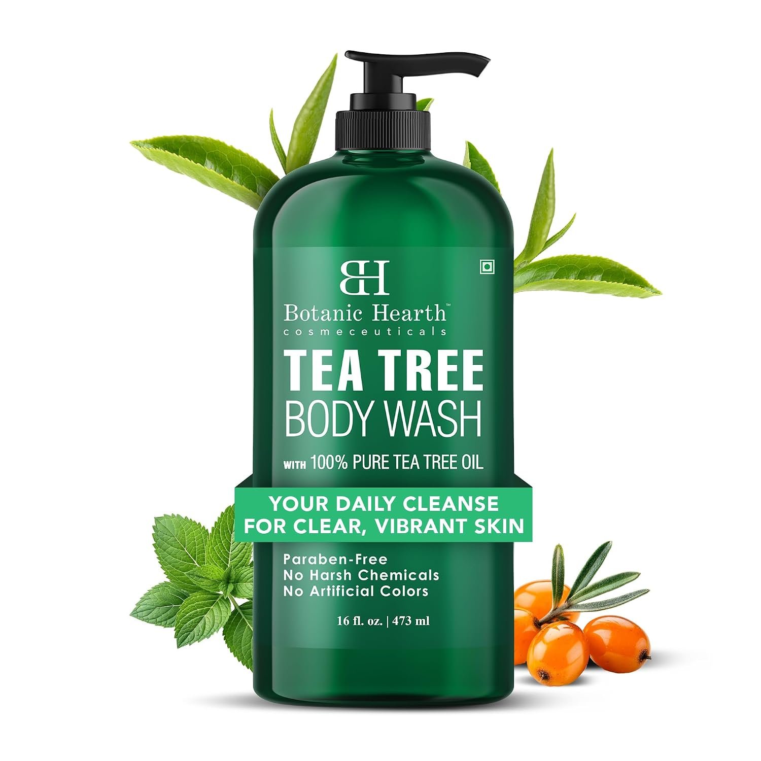 Botanic Hearth Tea Tree Body Wash With 100% Tea Tree Oil – 16 Fl oz