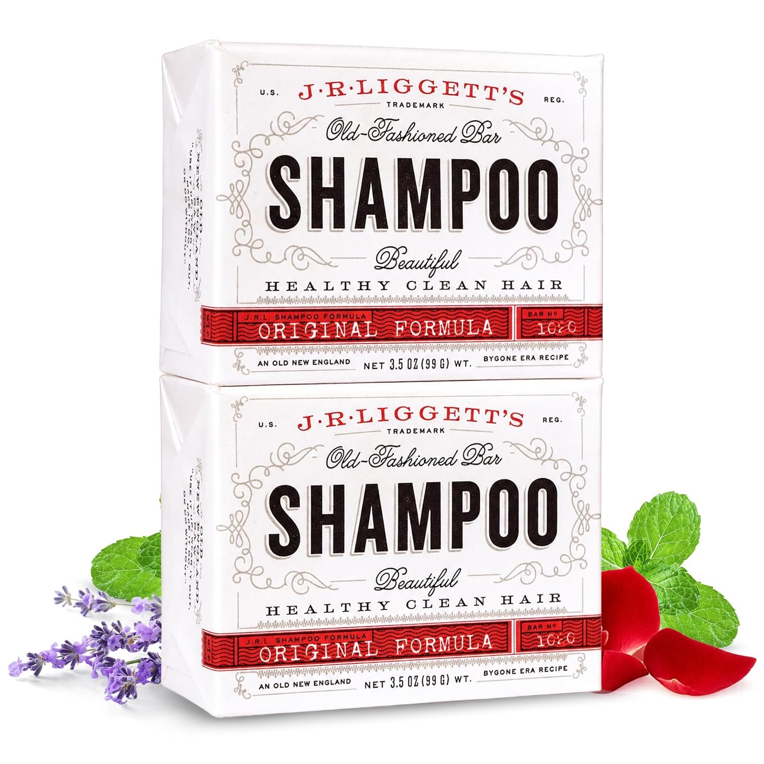 J.R.LIGGETT’S All-Natural Shampoo Bar, Supports Strong & Healthy Hair (Original, 3-Pack)