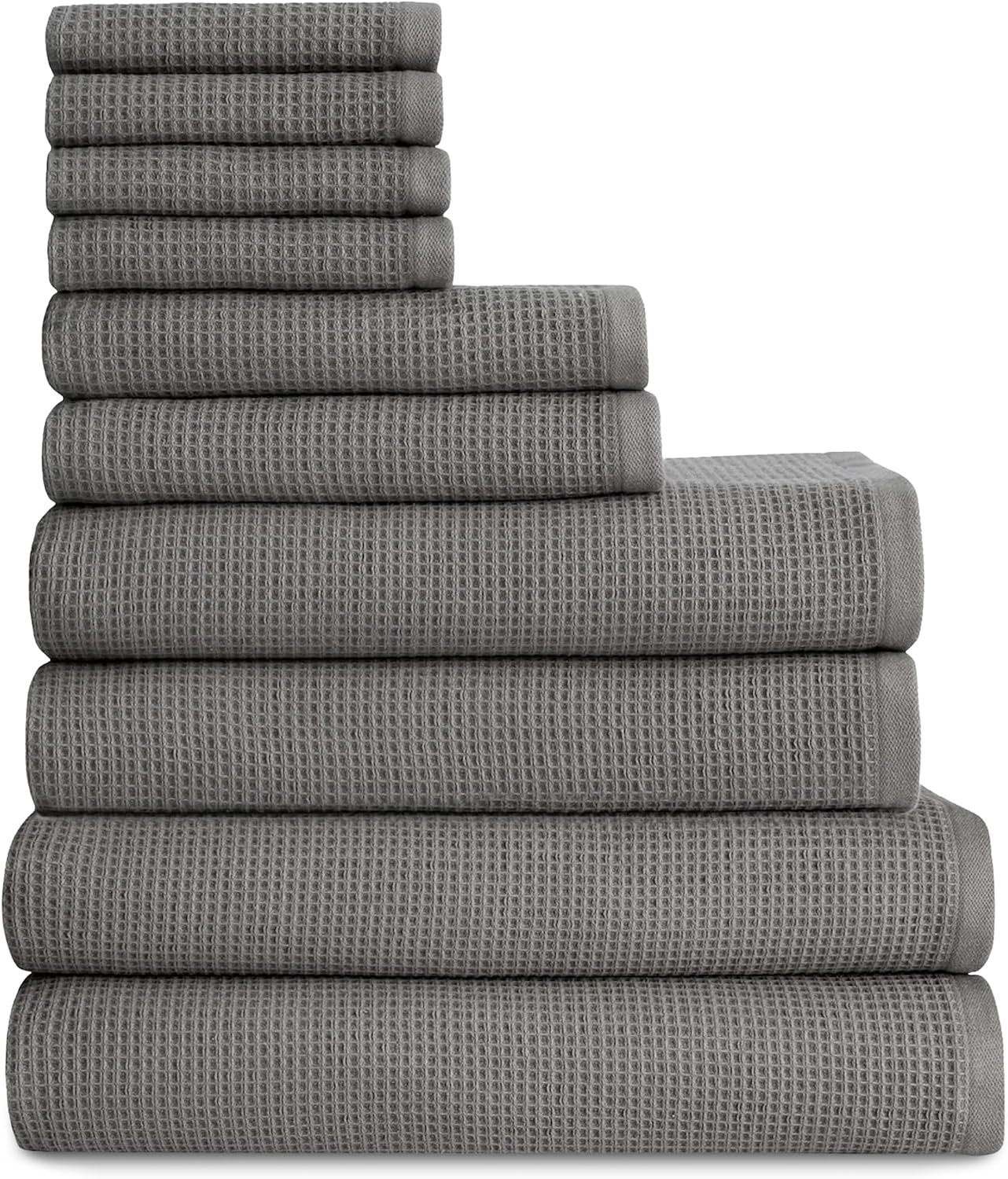 Cozy Earth Complete Waffle Bath Bundle, 60% Cotton 40% Viscose from Bamboo
