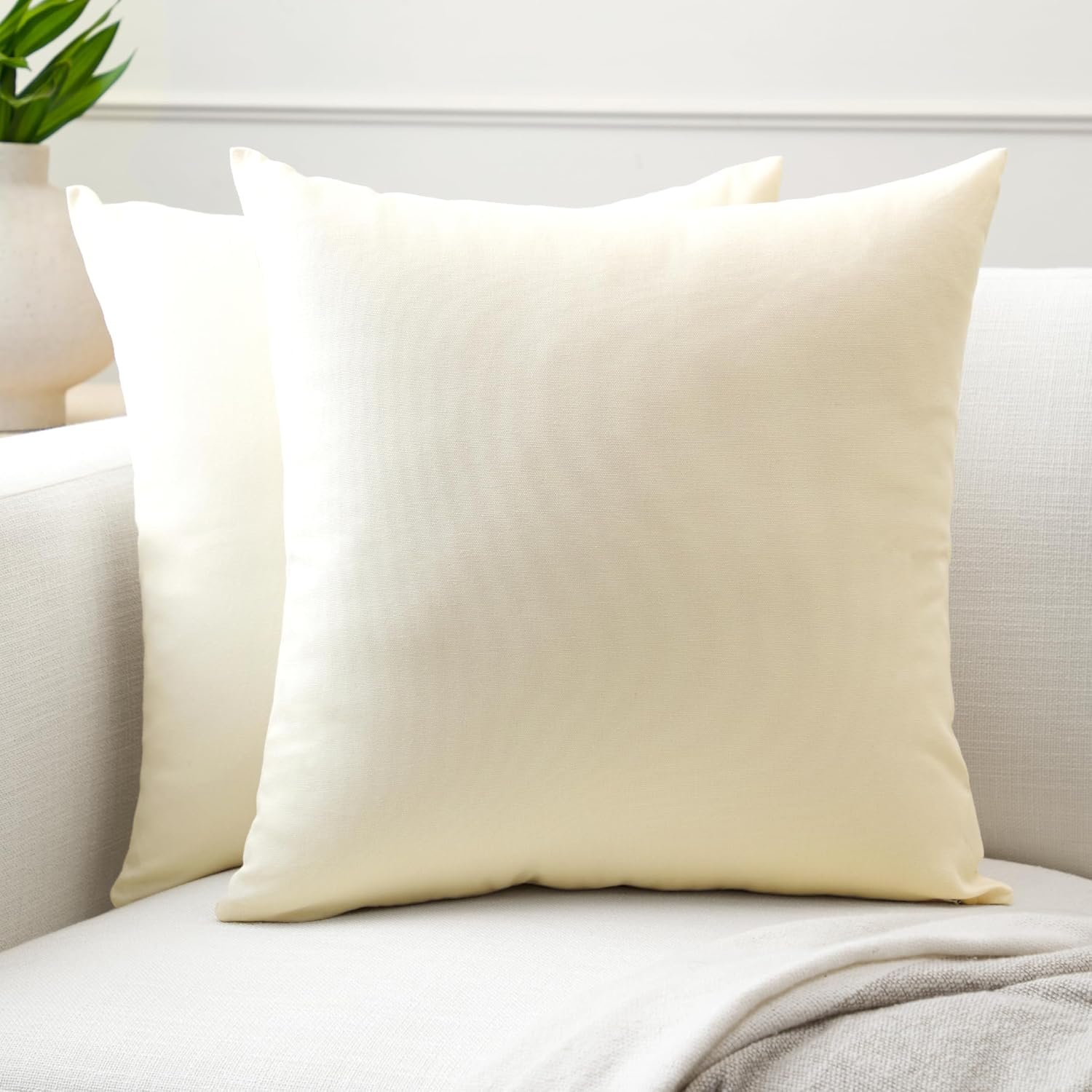 Encasa XO Throw Pillow Covers, Cotton, No Inserts 18″x18″