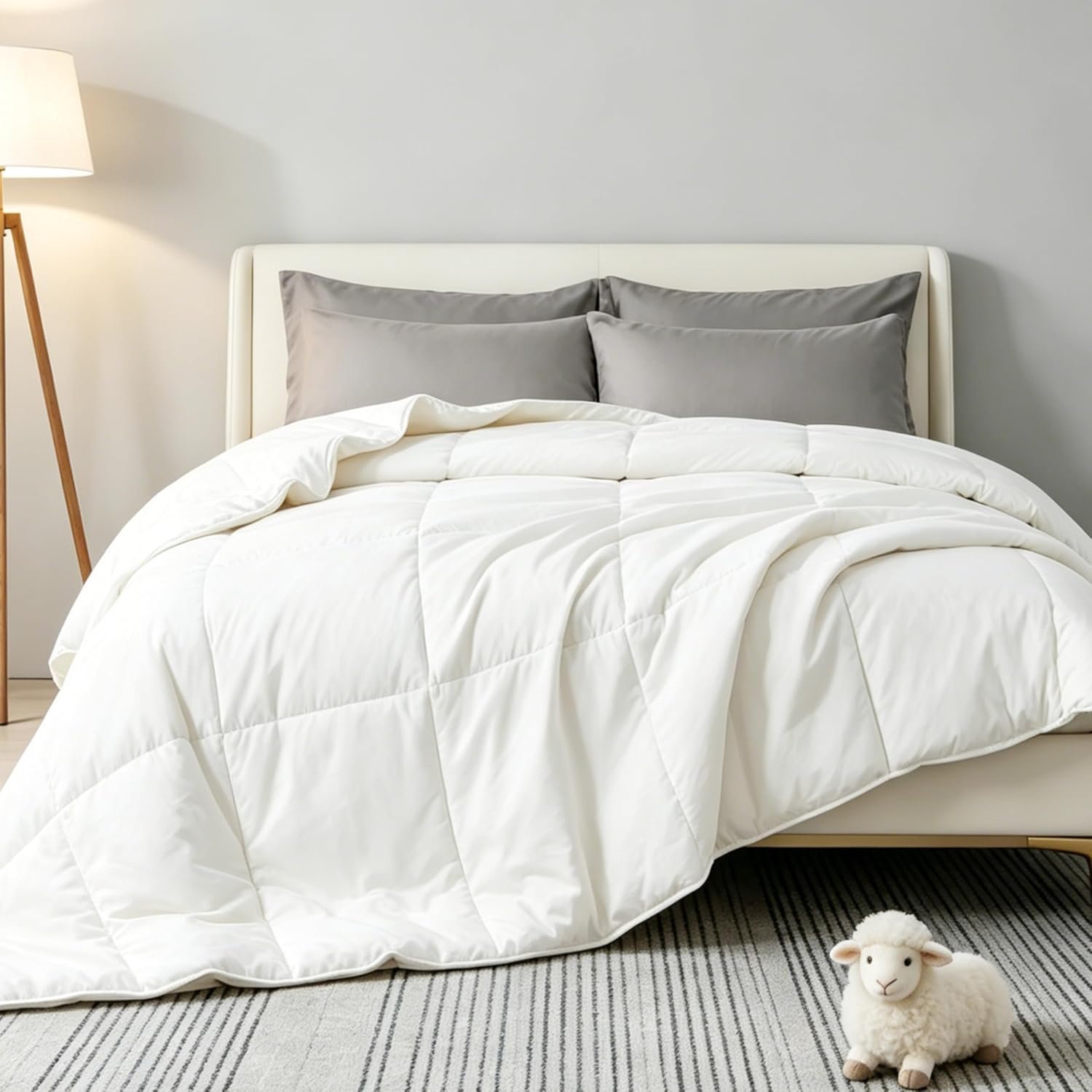 100% Australian Wool Comforter Oversized Queen Size-All Season Duvet Insert