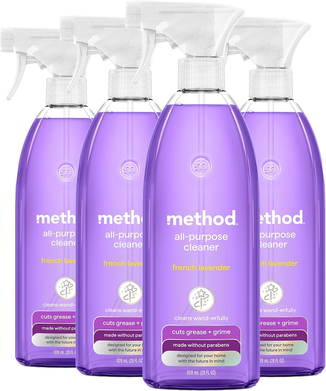 method All-Purpose Cleaner Spray, French Lavender, 28 fl oz, 4 pack