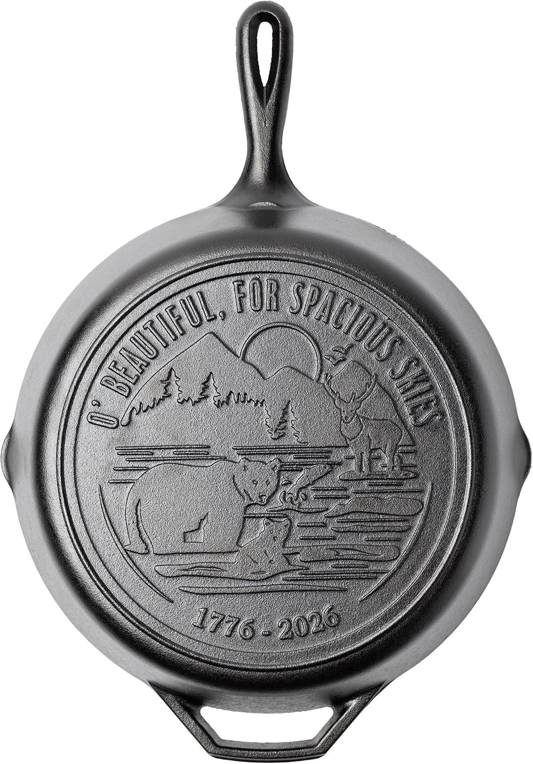 Lodge Pre-Seasoned Cast Iron Skillet, 12 Inches, Spacious Skies