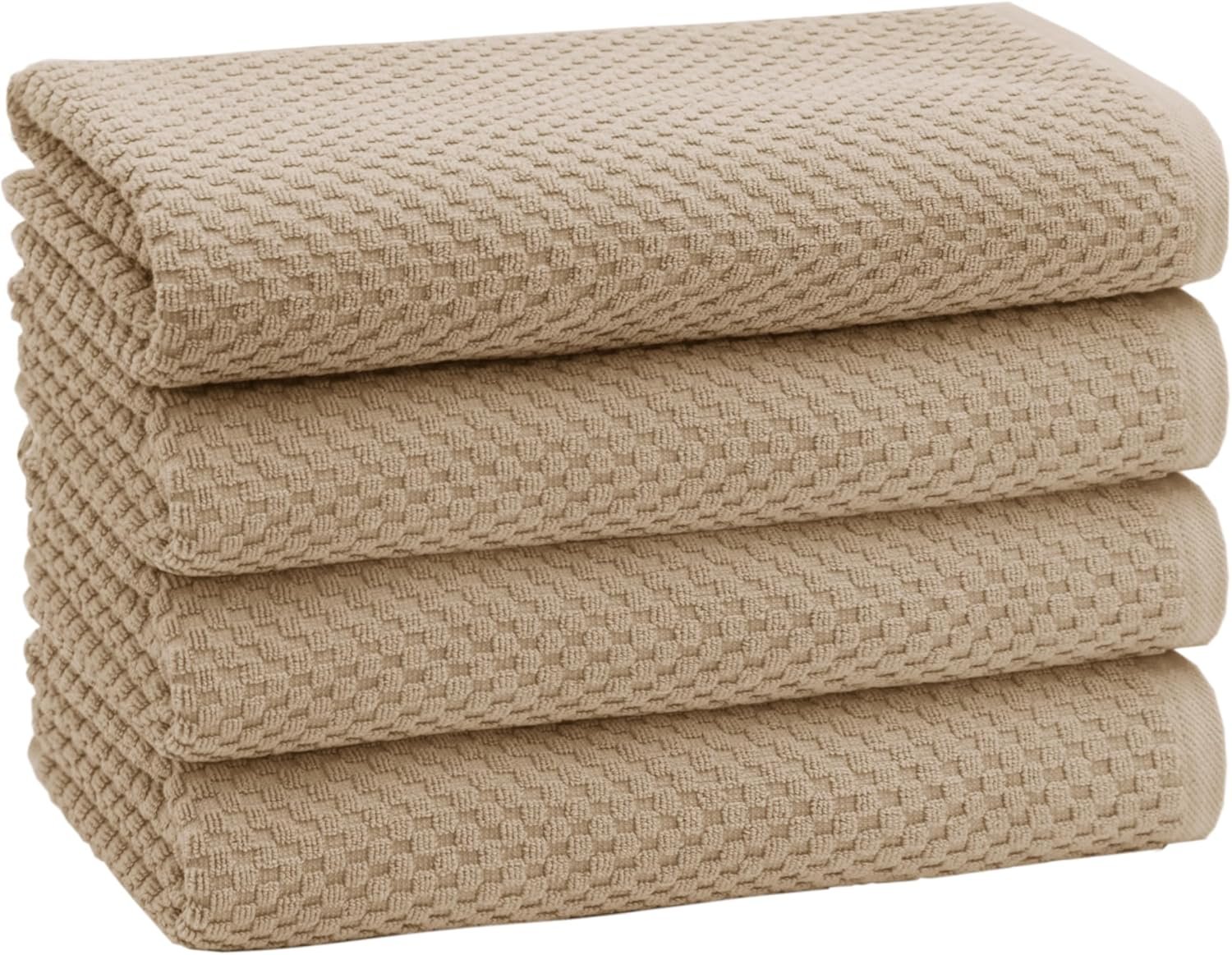 COTTON CRAFT Euro Spa Waffle Weave Bath Towels – Set of 4 Linen Towels