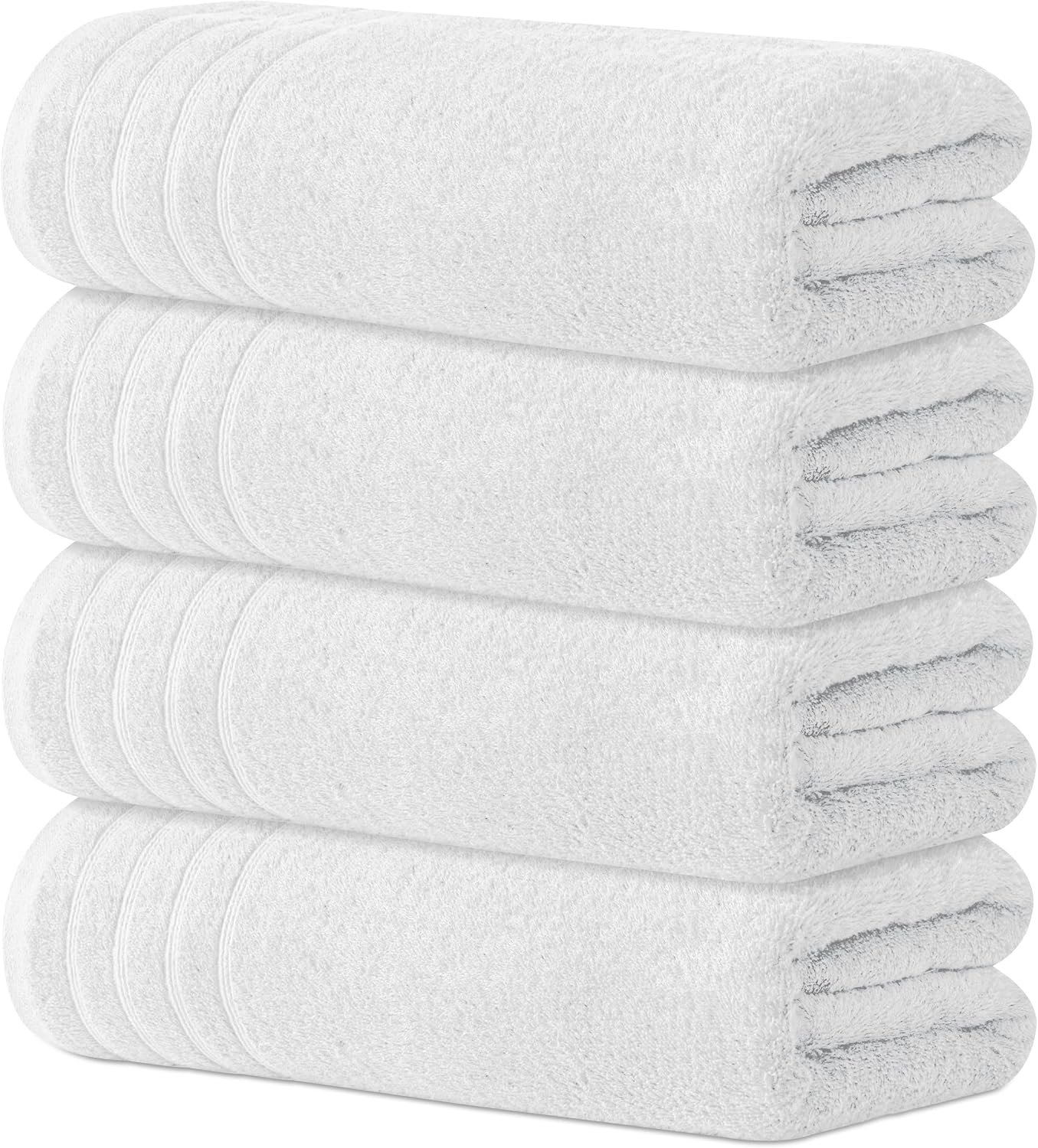 Avalon Towels Bath Towels Set of 4, Size 30 x 60 Inches