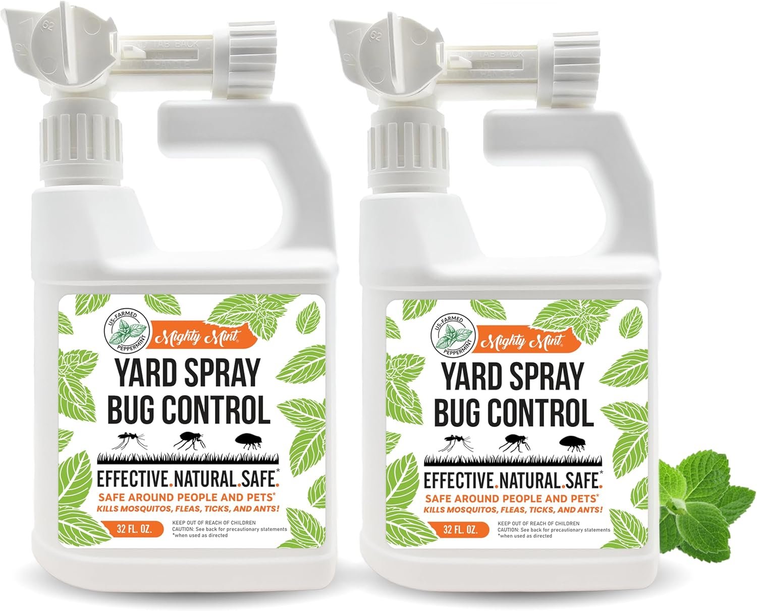 Mighty Mint Peppermint Oil Lawn & Yard Bug Control Spray, 32 oz, Pack of 2