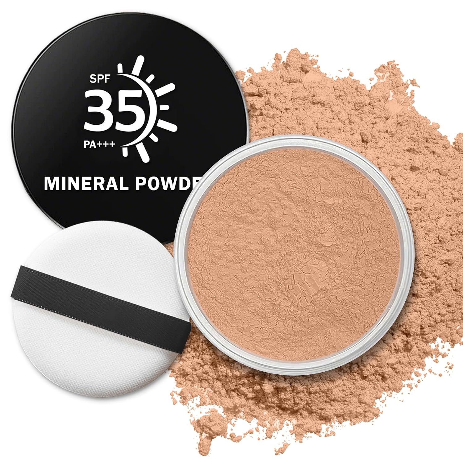 Mineral Powder Foundation,Loose Powder,0.35 oz,02 Medium Beige