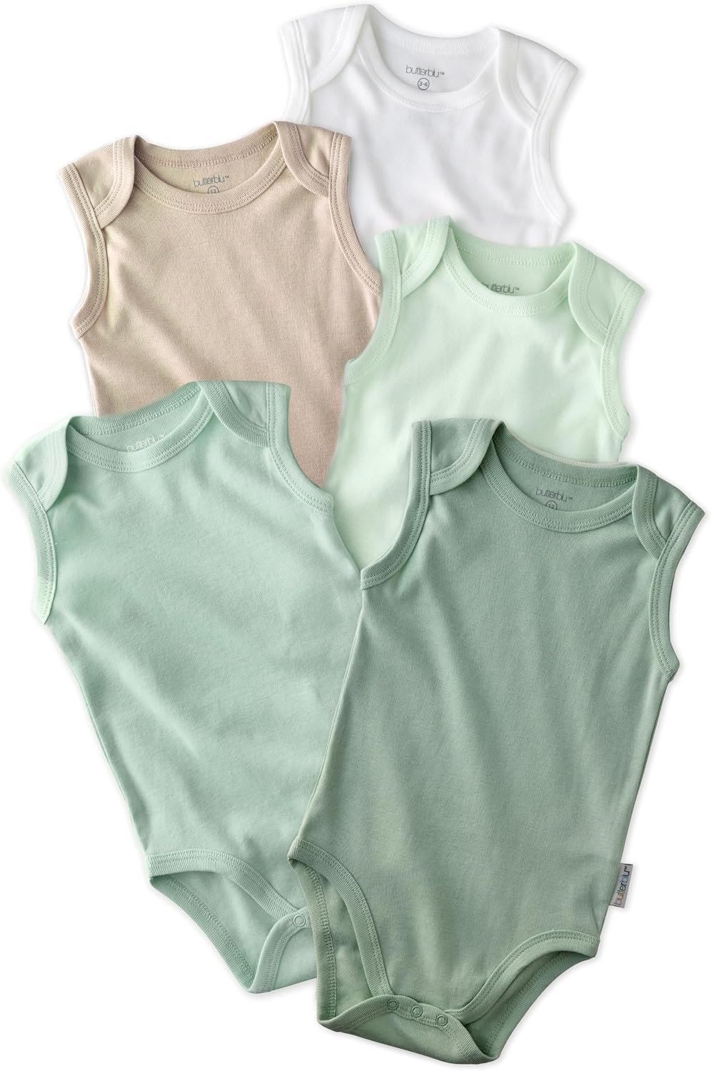 Butterblu Sam-Multipack Sleeveless Bodysuits 100% Organic Cotton