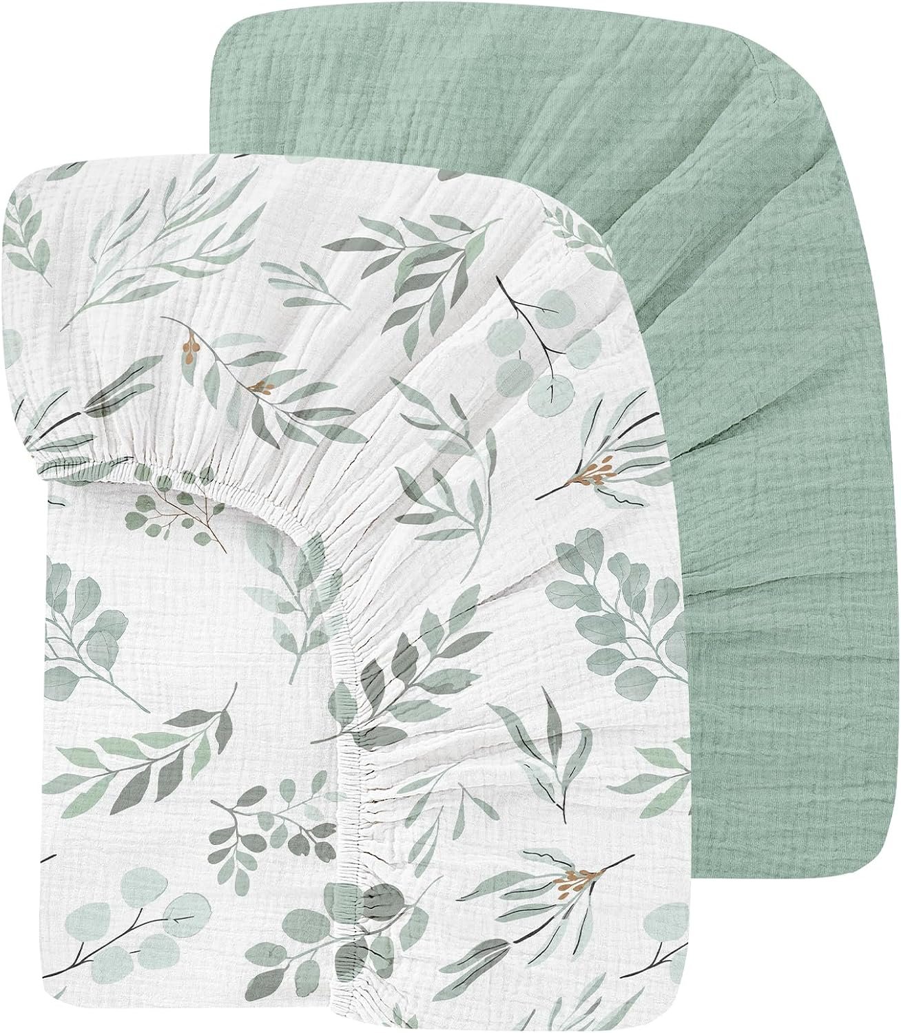Organic Crib Sheets 2 Pack 52×28 Inches Soft Boho for Baby Toddles Girl Boy
