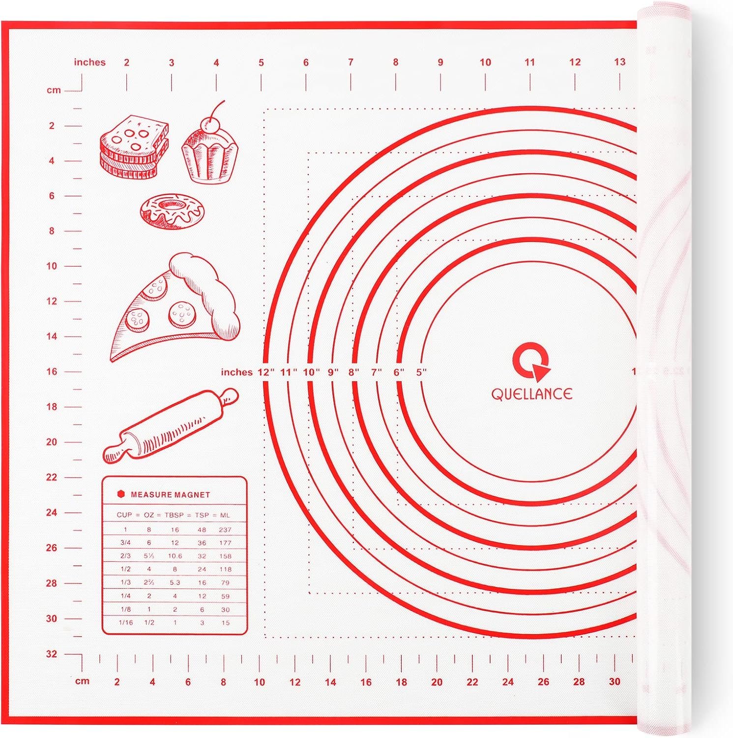Silicone Baking Pastry Mat Large Dough Kneading Sheet for Rolling, 16×24 in