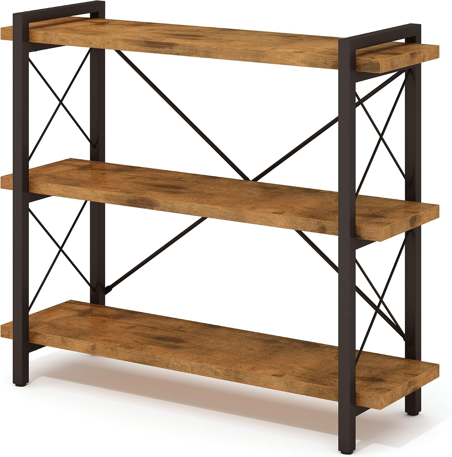 HCHQHS 3-Tier Industrial Bookshelf, 35″ W x 12″ D x 35″ H
