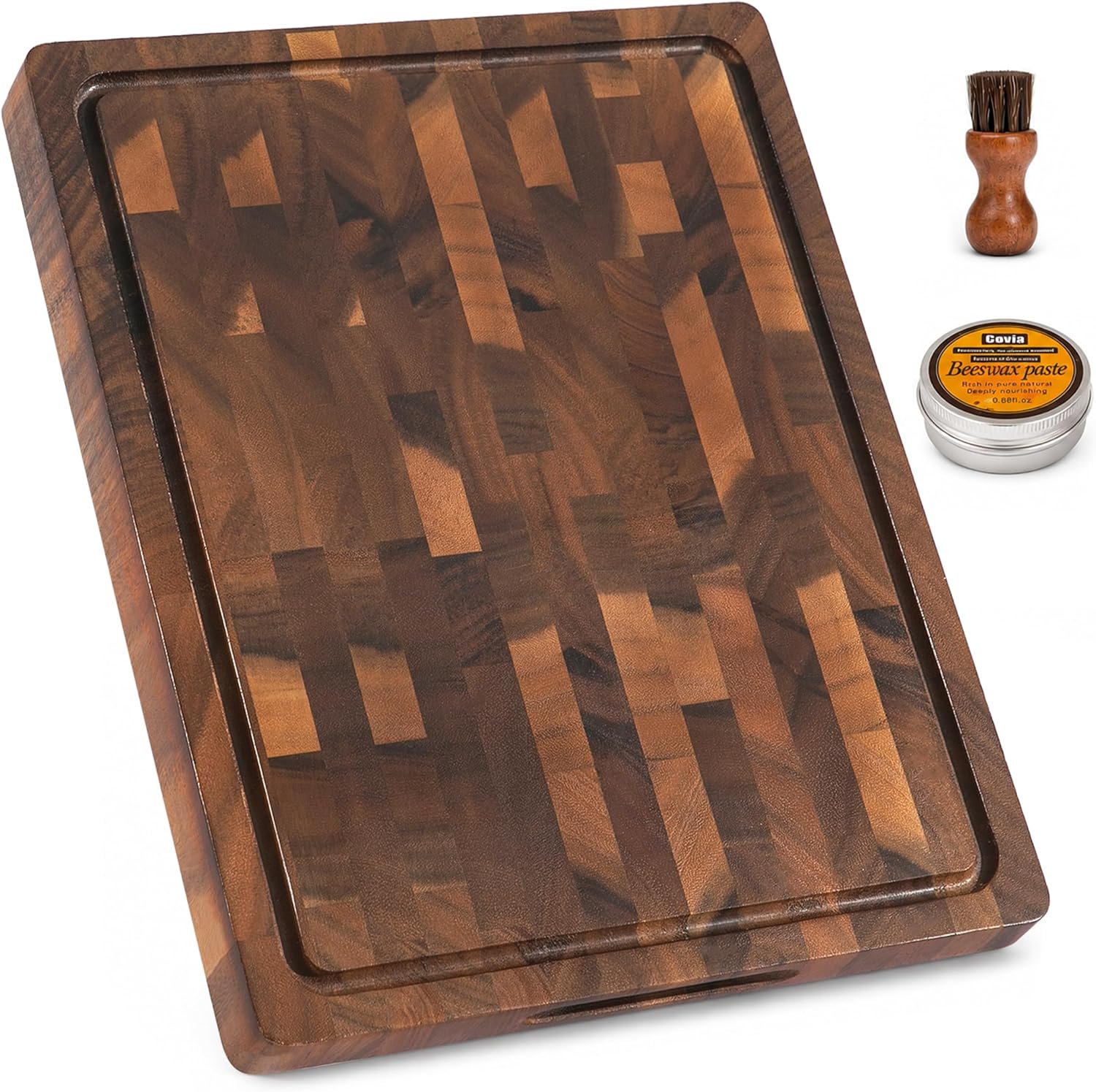 THETCHRY Walnut Cutting Boards for Kitchen Solid Wood End Grain 17″×13″×1″