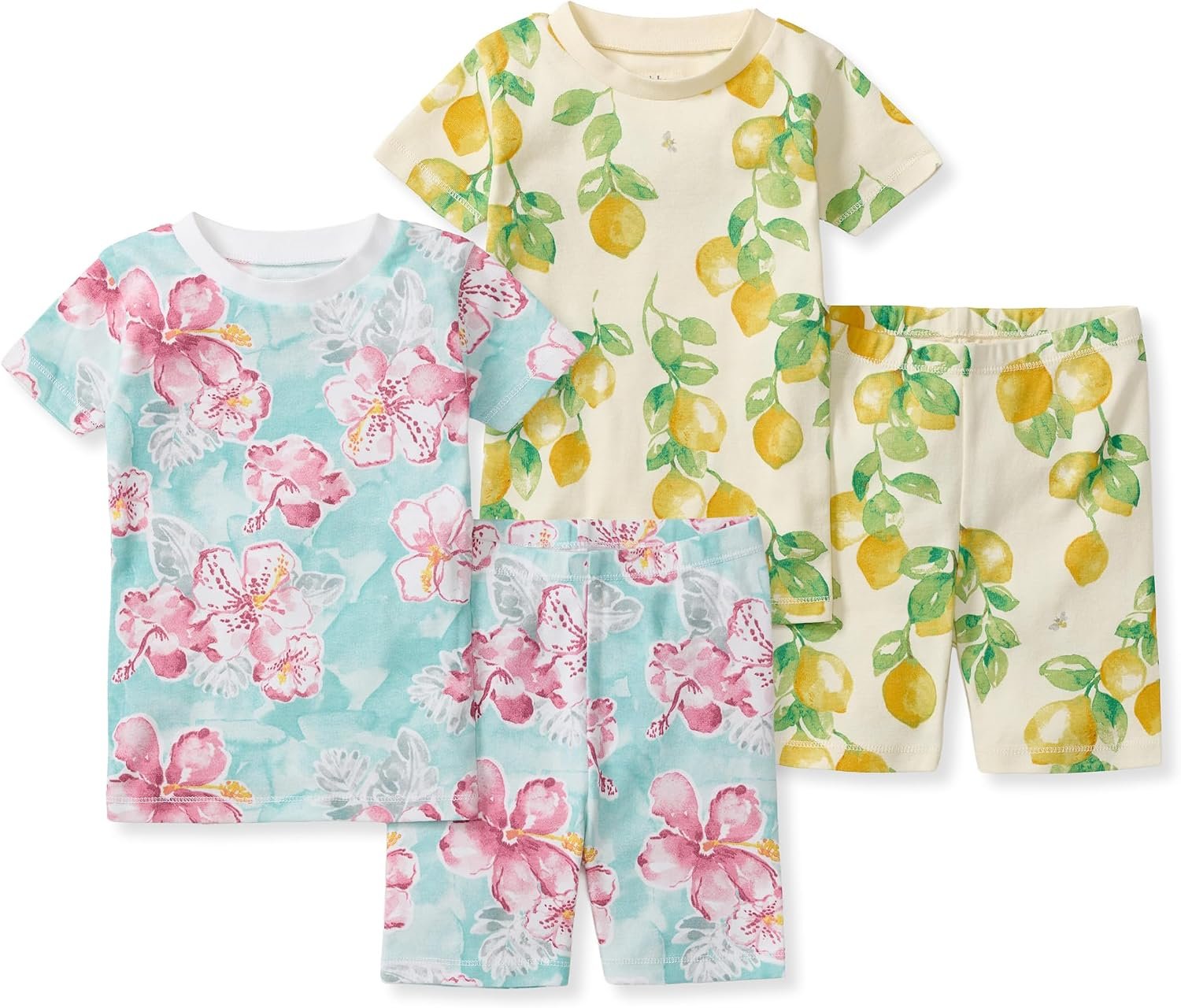 Burt’s Bees Baby Unisex Organic Cotton Short Sleeve & Shorts PJ Set, 2-PC