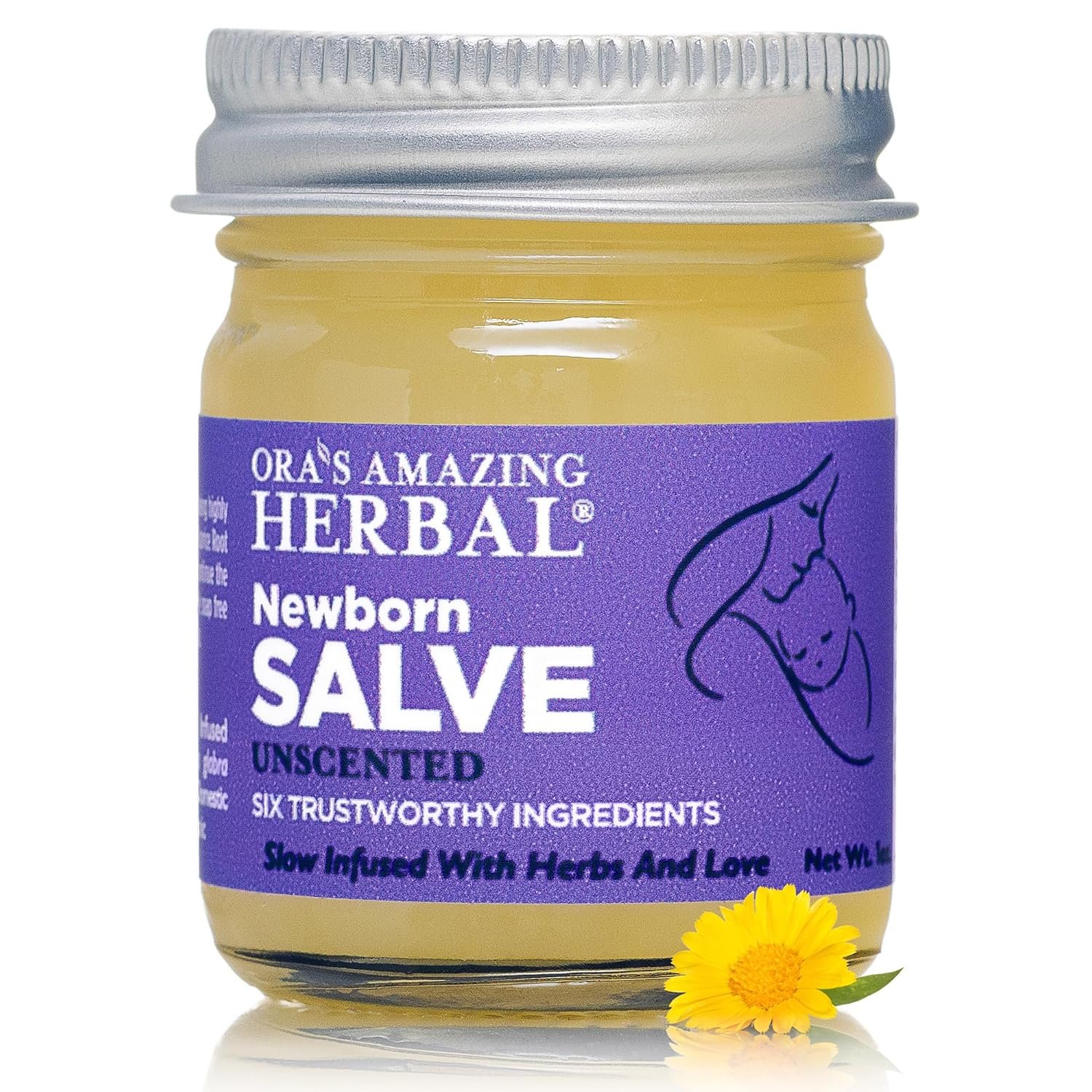 Ora’s amazing Herbal, Newborn Salve, Diaper Rash Cream, Calendula Baby Balm, EWG Verified Baby Ointment, Acne Eczema, Butt Cream, Infant Massage, Natural Paraben Free, Good for Sensitive Skin 1 oz
