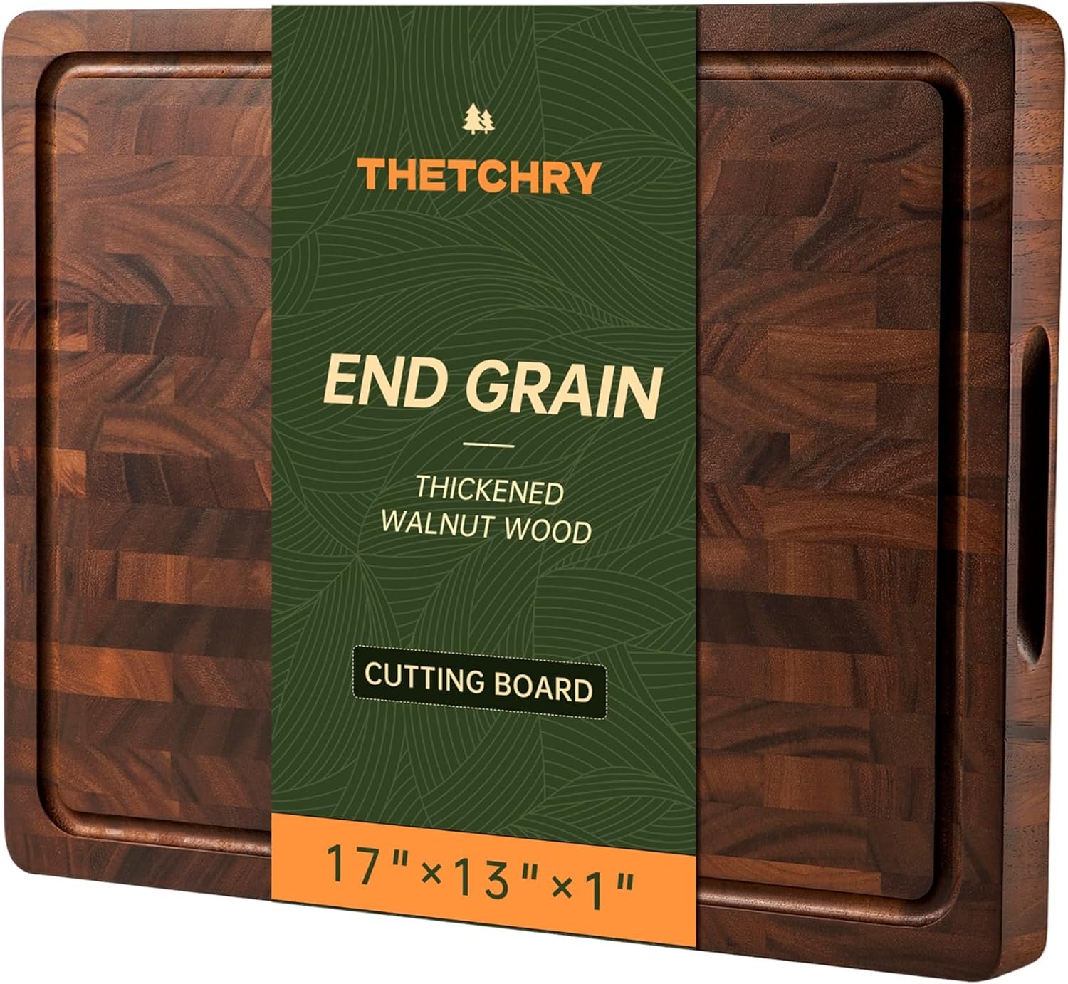THETCHRY Walnut Cutting Boards for Kitchen, End Grain Wood Cutting Board