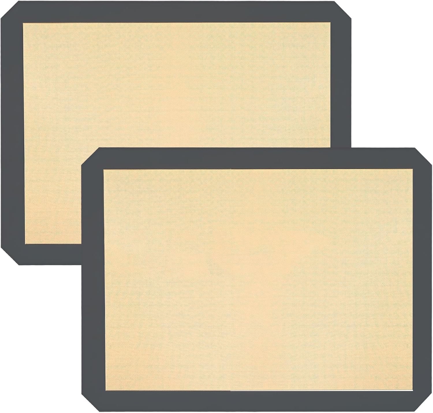 Ninsula Silicon Baking Mats, 16.5″x11.6″ 2-Pack Reusable Silicon Baking Mat Sheet, Baking Sheets Non-Stick, Food Safe Baking Mats Can Be Used For Baking Cookies, Bread, Pizzas