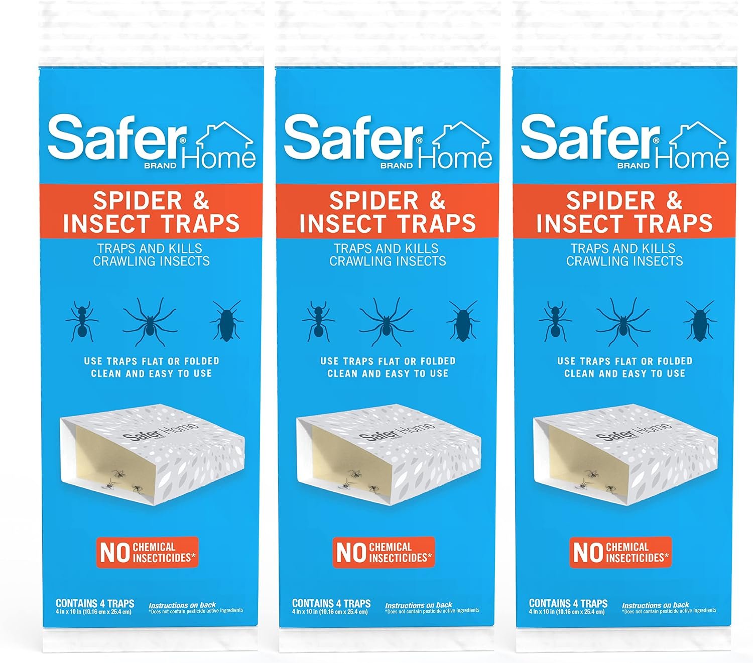 Safer SH400SR Indoor Spider, Ant, Cockroach, Centipede, and Crawling Insect Traps