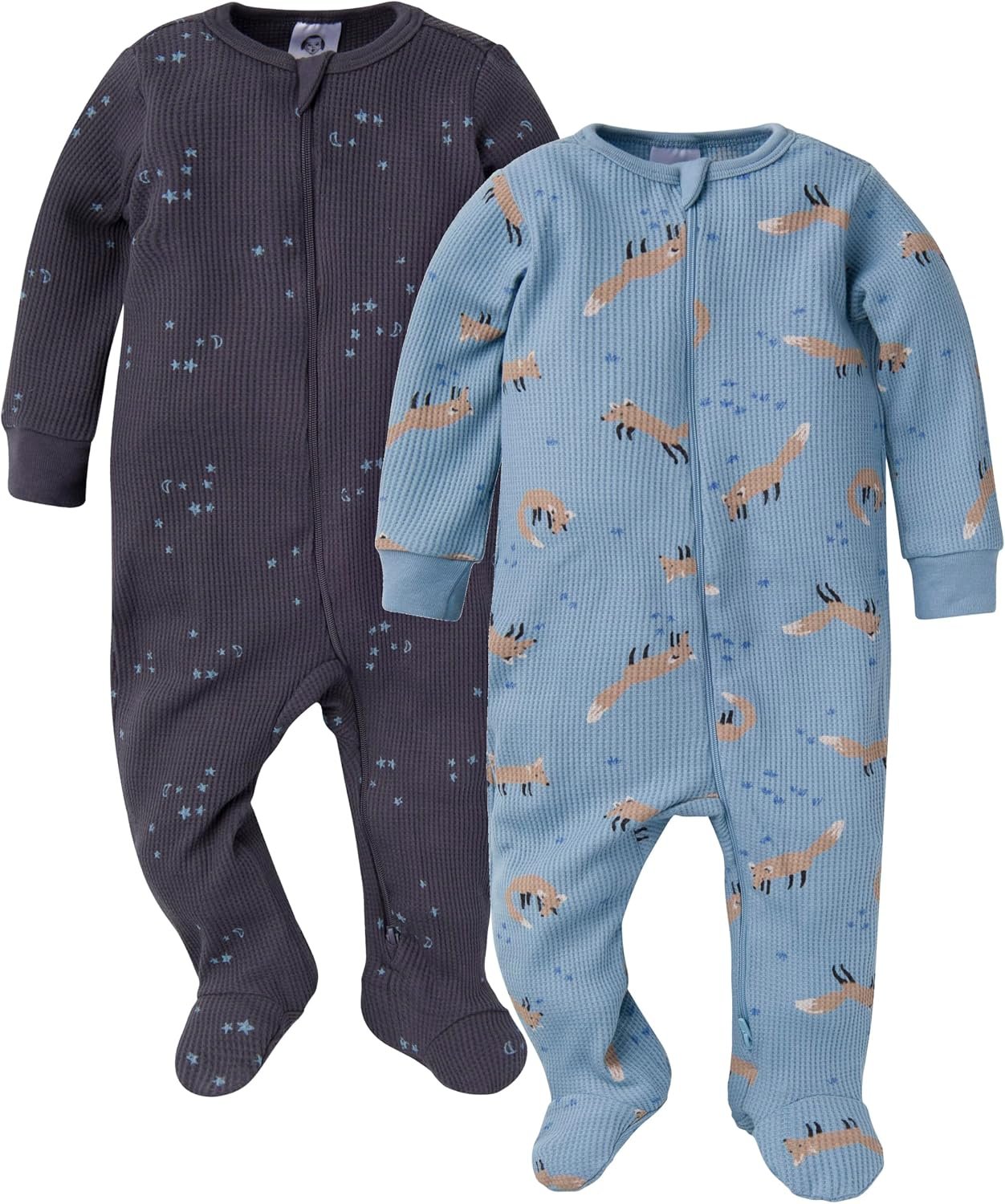 Gerber Baby 2-pack 2-way Zip Thermal Footed Sleep ‘N Play