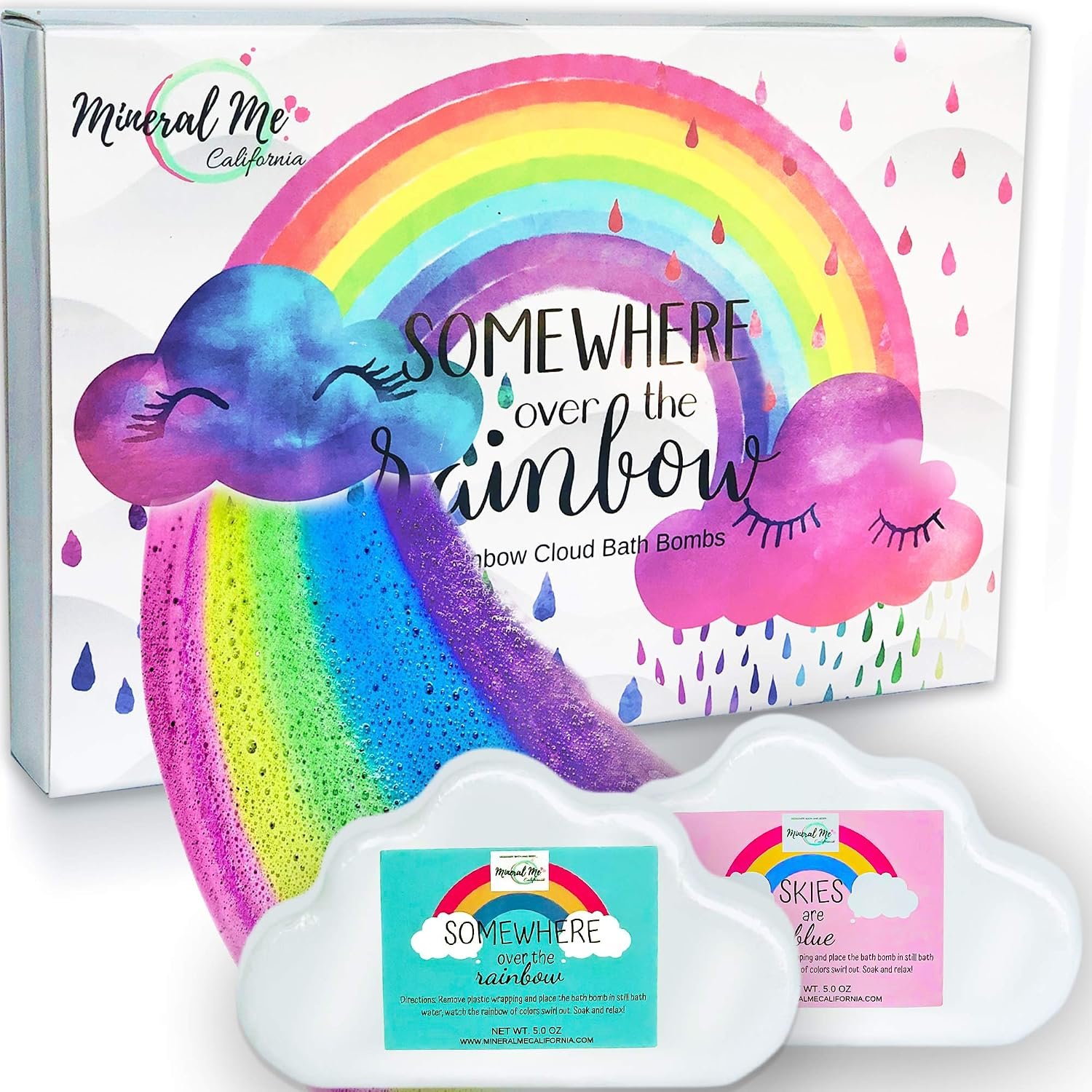 Bath Bombs for Kids, Natural Magic Rainbow BathBombs w/Organic Ingredients