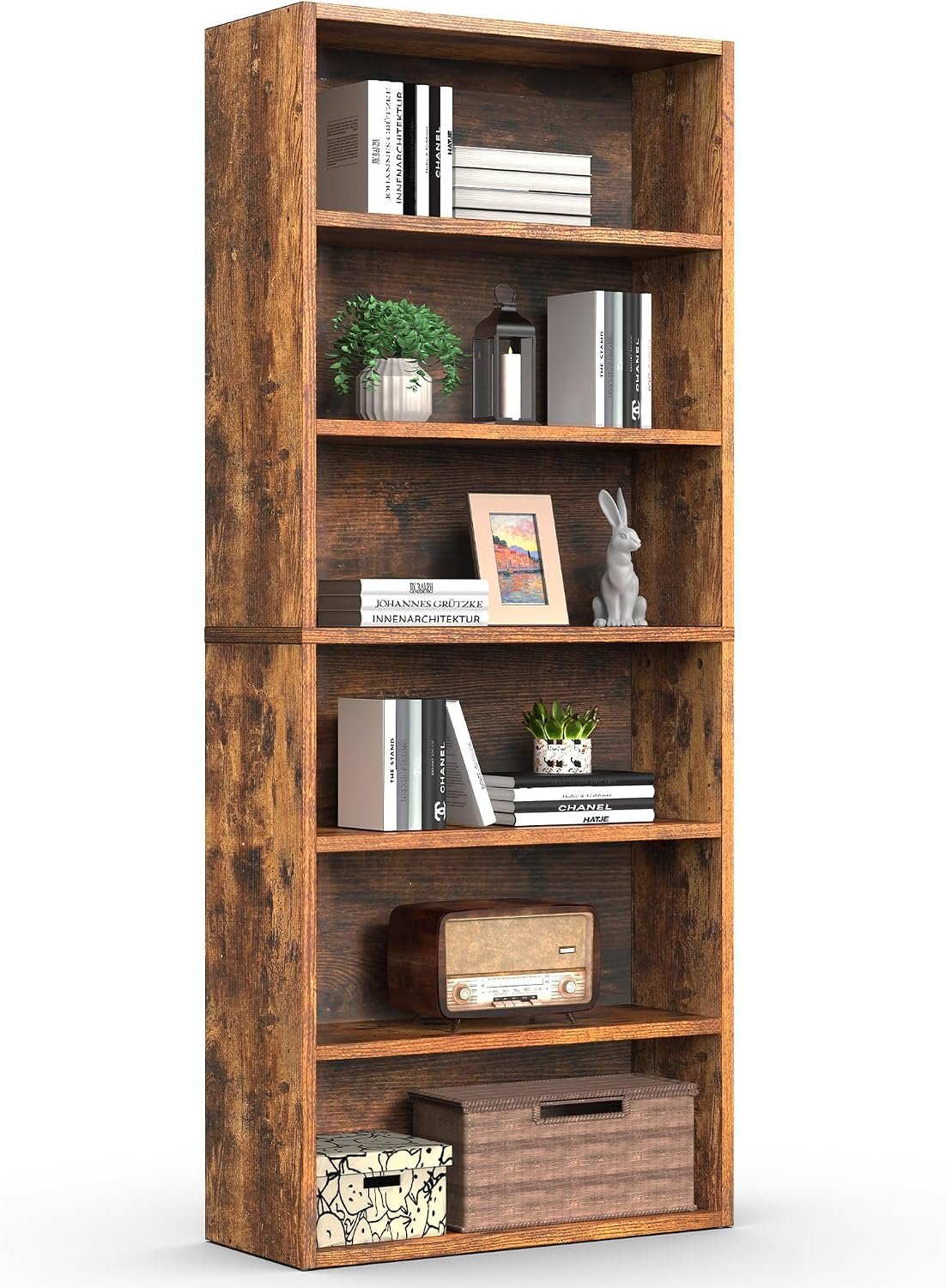 Sweetcrispy Tall Bookshelf, Book Shelf, Storage Organizer