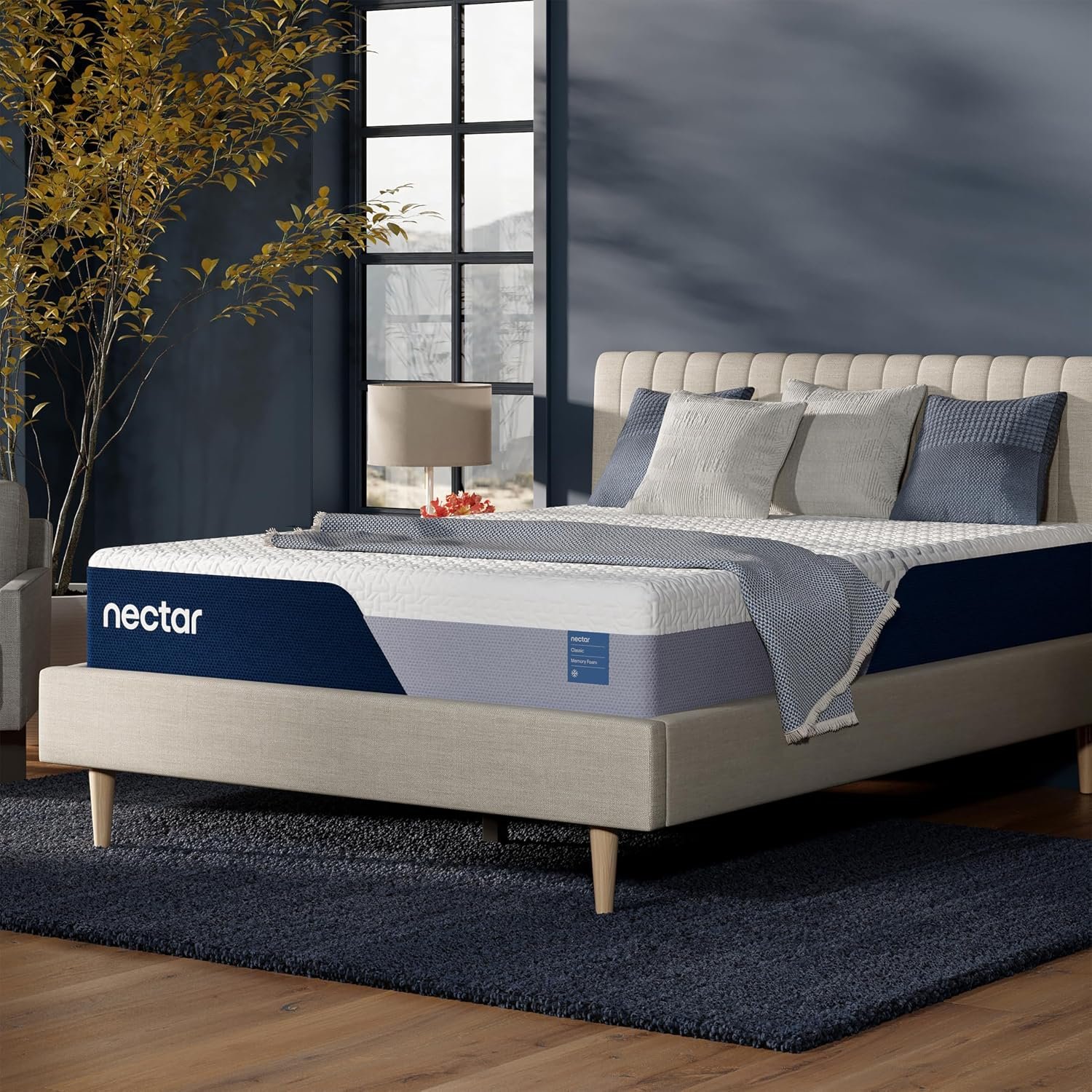 Nectar 12” Memory Foam Mattress, Queen, Firm Feel, 1-Year Trial