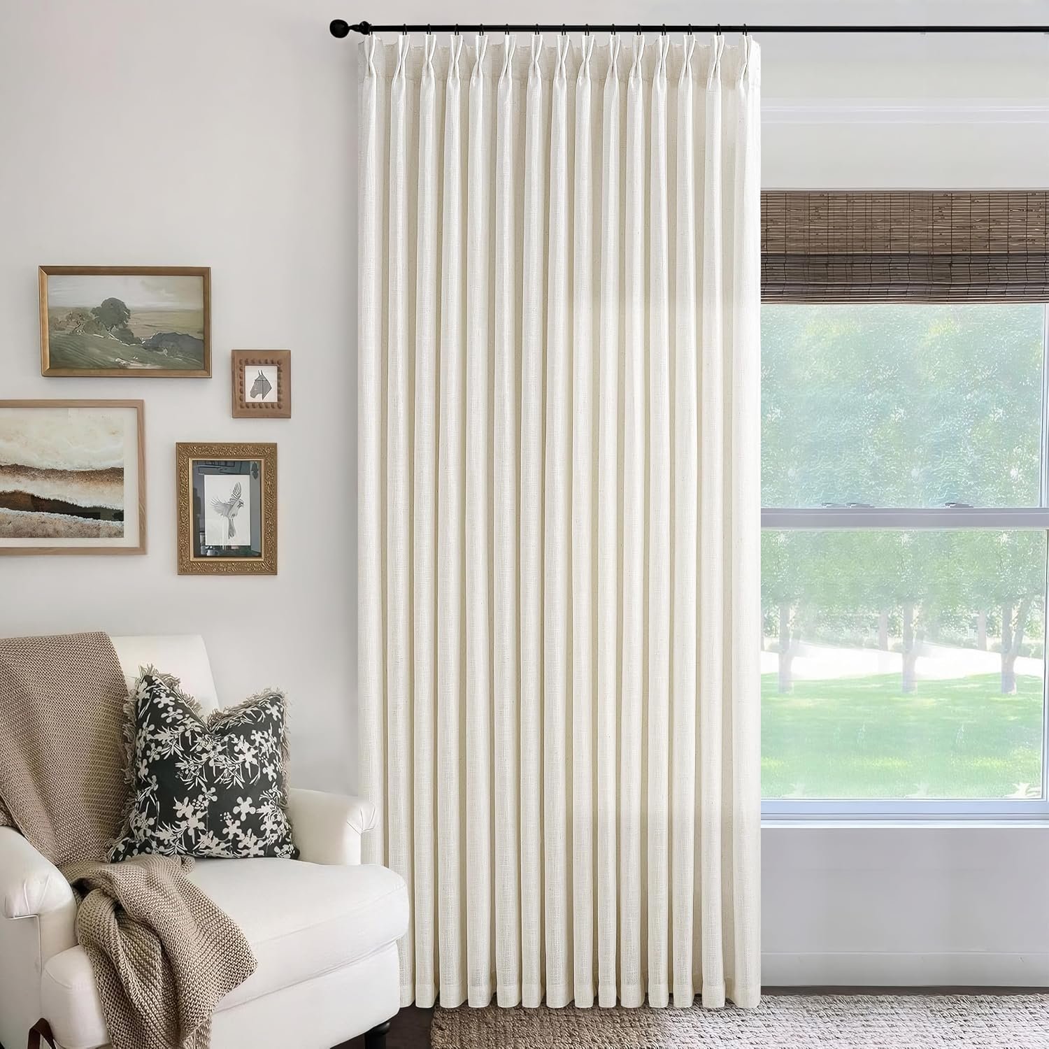 Extra Wide Pleated Curtains 108 Inches Long 100 Inch Width 100×108
