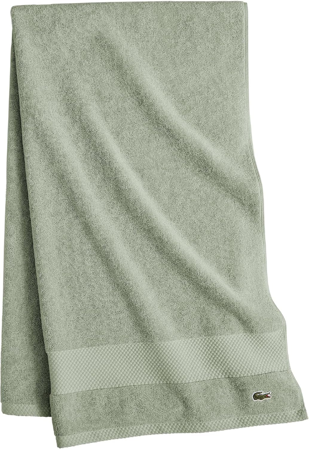 Lacoste Heritage 100% Supima Cotton Bath Towel 30″ x 54″, Aloe