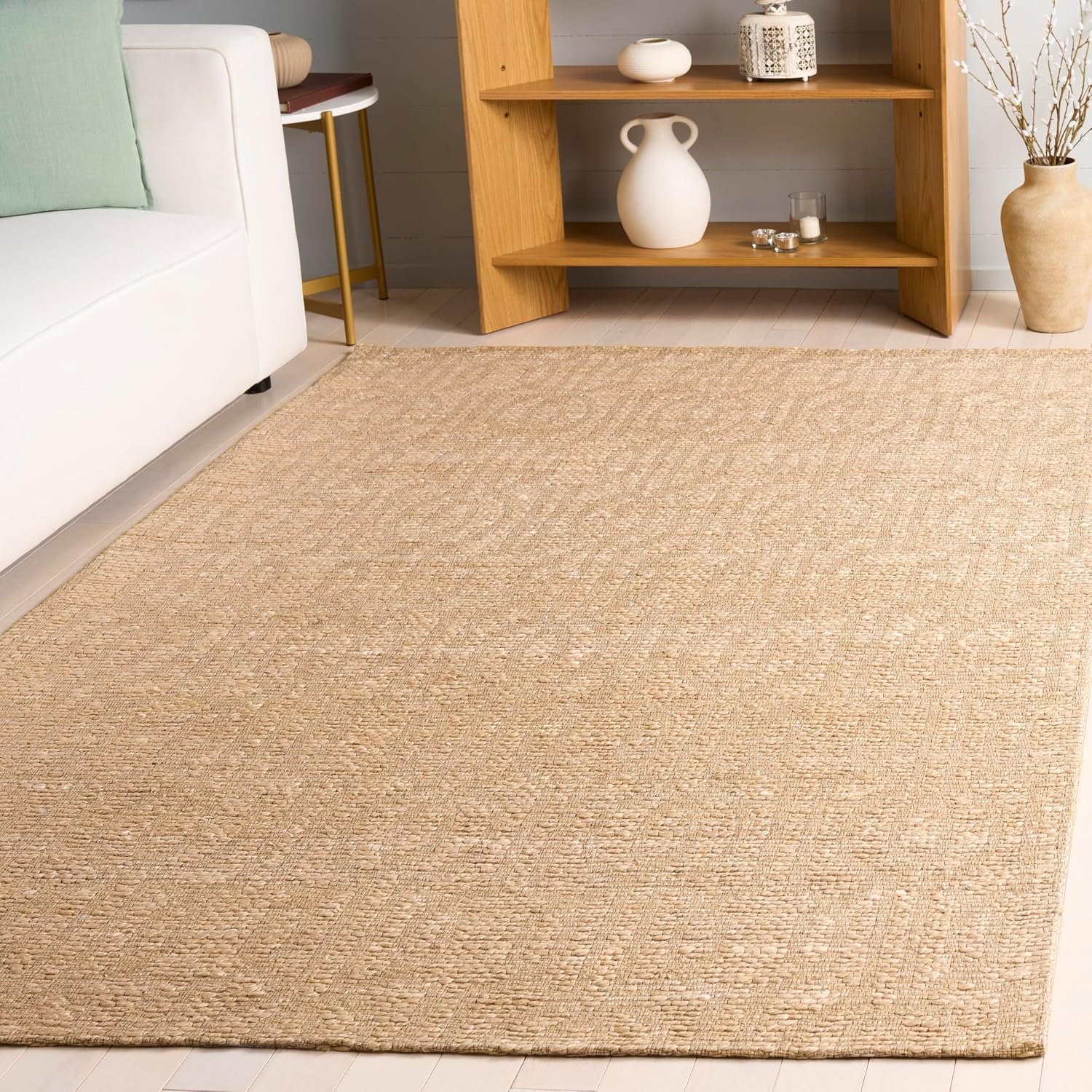 SAFAVIEH Area Rug 5×8 – Natural Fiber Collection – Natural, Handmade, Ideal for Living Room, Bedroom, Dining Space (NF573A)